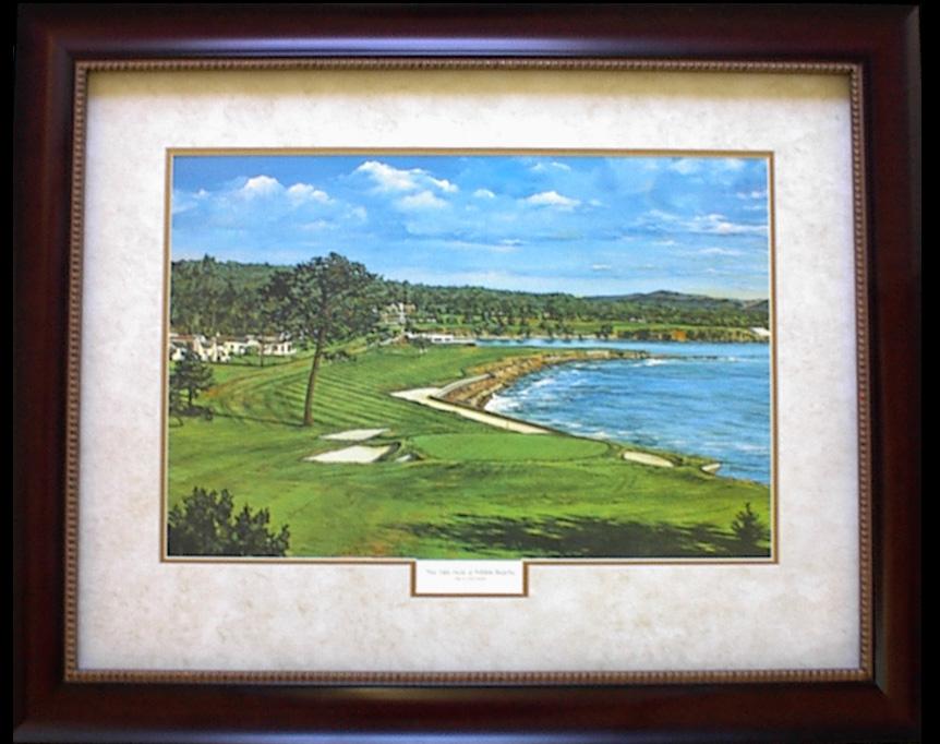 Golf Course Artwork 18th Hole Framed